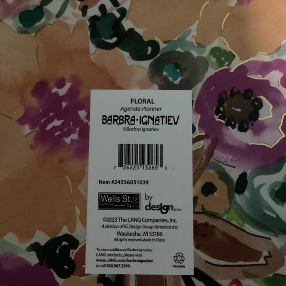 Floral Agenda Planner 2024 New 17 months August 2023-December 2024 - Picture 8 of 11